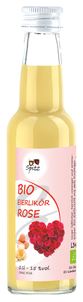 Bio Eierlikoer mit aromatischer Rose und fruchtiger Himbeere