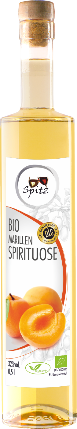 Vegane Bio Marillen Aprikose Spirituose. Ausgezeichnet mit der goldenen Medaille der DLG