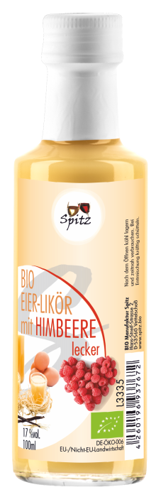 BIO Eierlikör mit Himbeere 100ml, 15 vol%