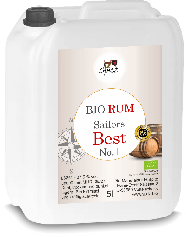 BIO Rum im 5 l Kanister, 37.5 vol%