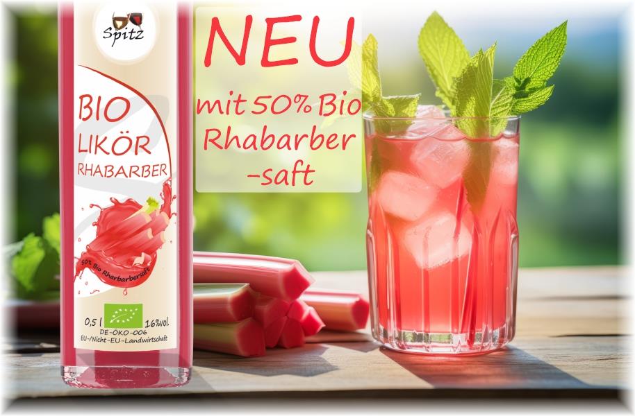 BIO Rhabarber Likör 0,5l, 16%vol