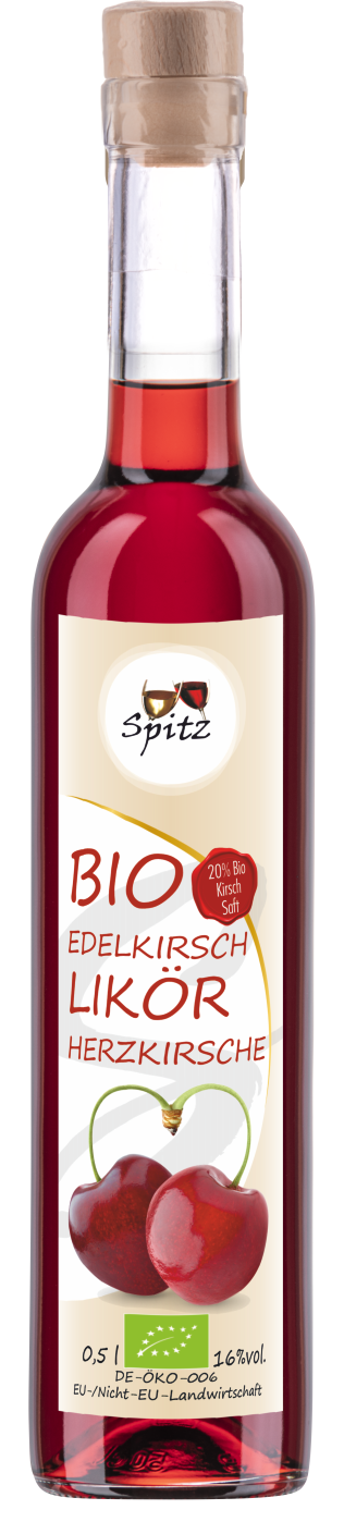 Bio Kirsch Likoer. Mit 20% Bio Kirschsaft